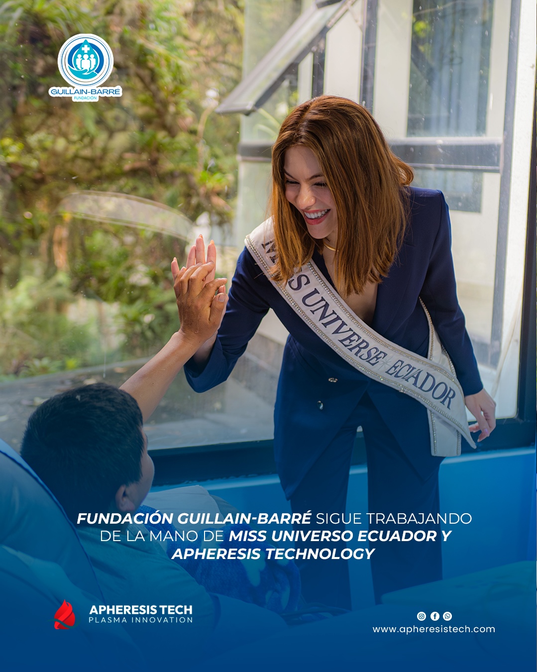 Fundación Guillain-Barré junto a Miss Universo Ecuador y Apheresis Technology